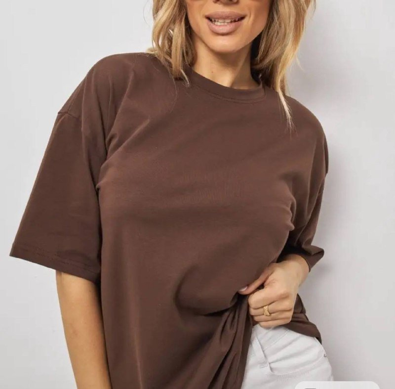 Женская или унисекс футболка шоколад 100% хлопок S