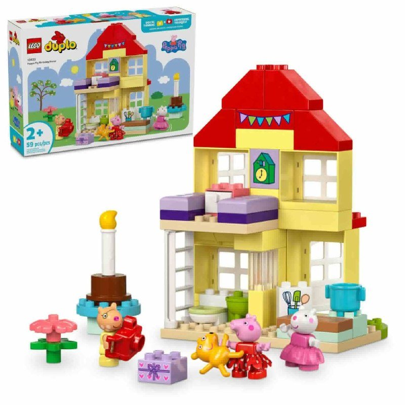 LEGO DUPLO парк аттракционов, парковка и автомойка, поезд, Peppa Pig Birthday House, LEGO DUPLO наборы 4