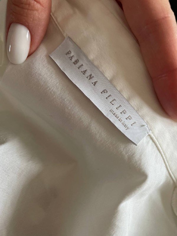 Белое платье-рубашка FABIANA FILIPPI 42 размер 4