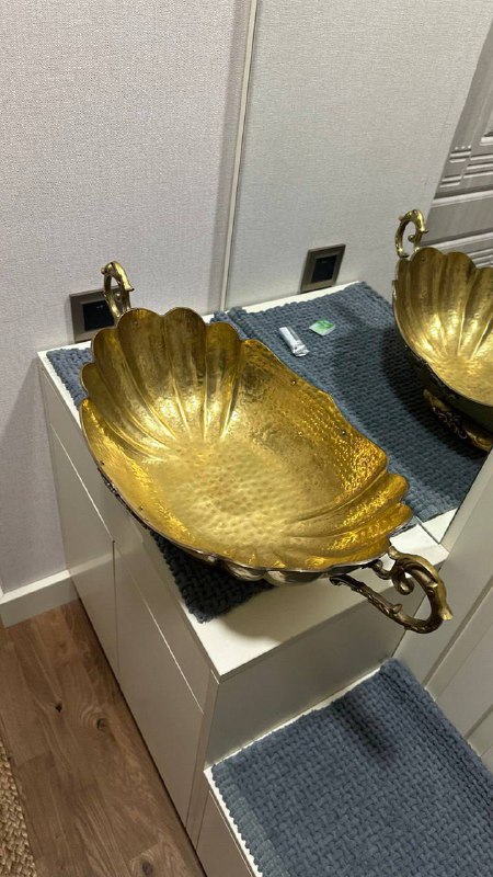 Фруктовница, ваза из латуни