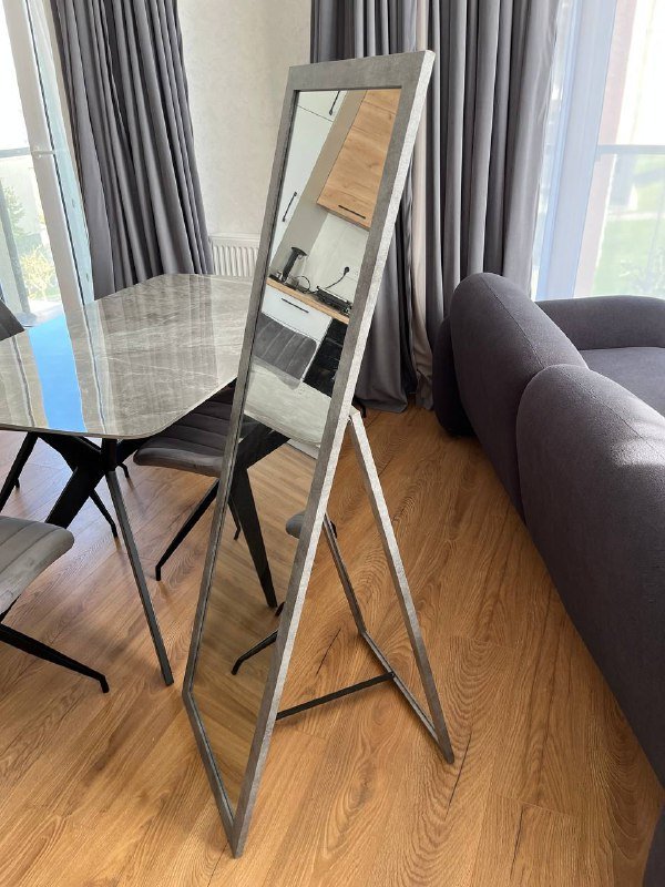 Зеркало напольное серое 147x47 см 2