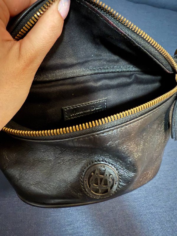 Кожаная сумка итальянского бренда, бананка Massimo Dutti кожа 7