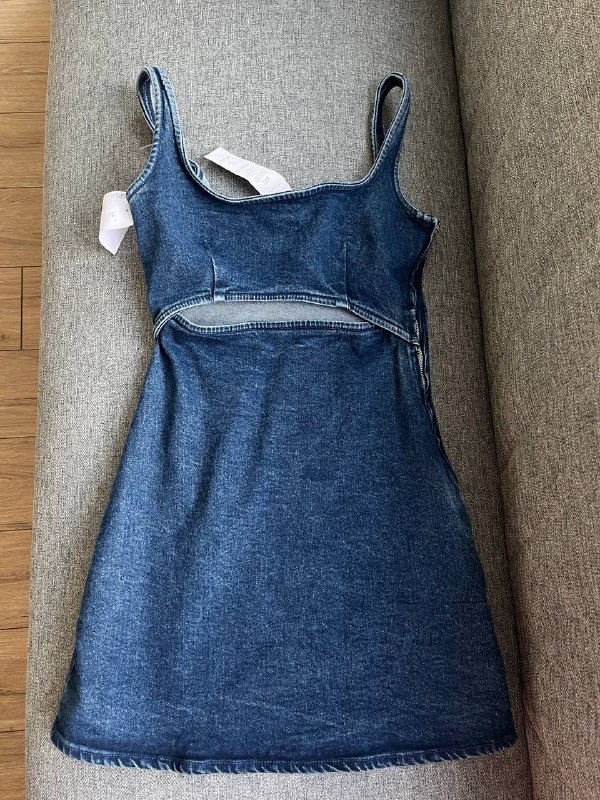 Сатиновое чёрное платье Zara, джинсовое мини-платье Zara 6
