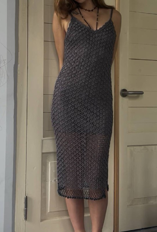 французское винтажное платье с регулируемыми бретелями размер S-M 3