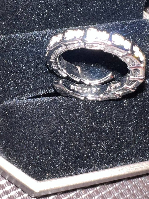 Кольцо Bvlgari белое золото размер 16-17 3