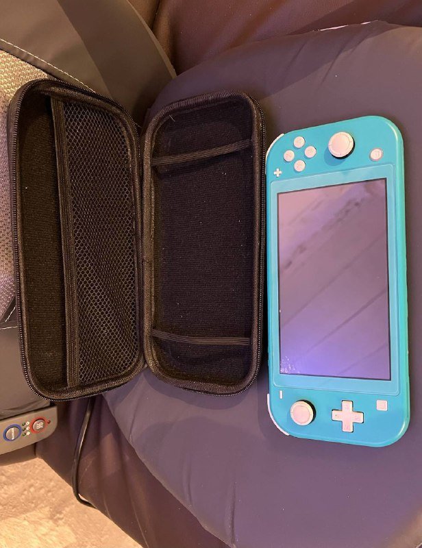 Nintendo Switch Lite, чехол, зарядный кабель, игра