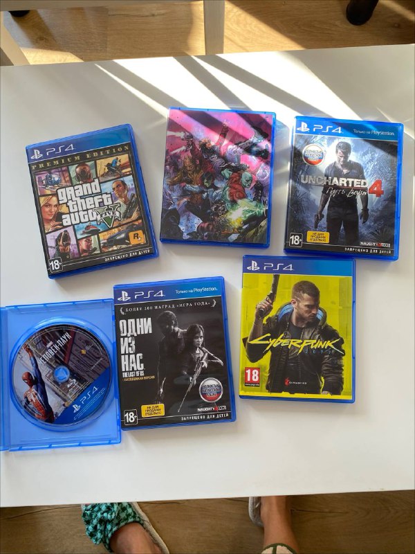 Игры на PS4 Grand Theft Auto, Uncharted 4, Одни из нас, Cyberpunk