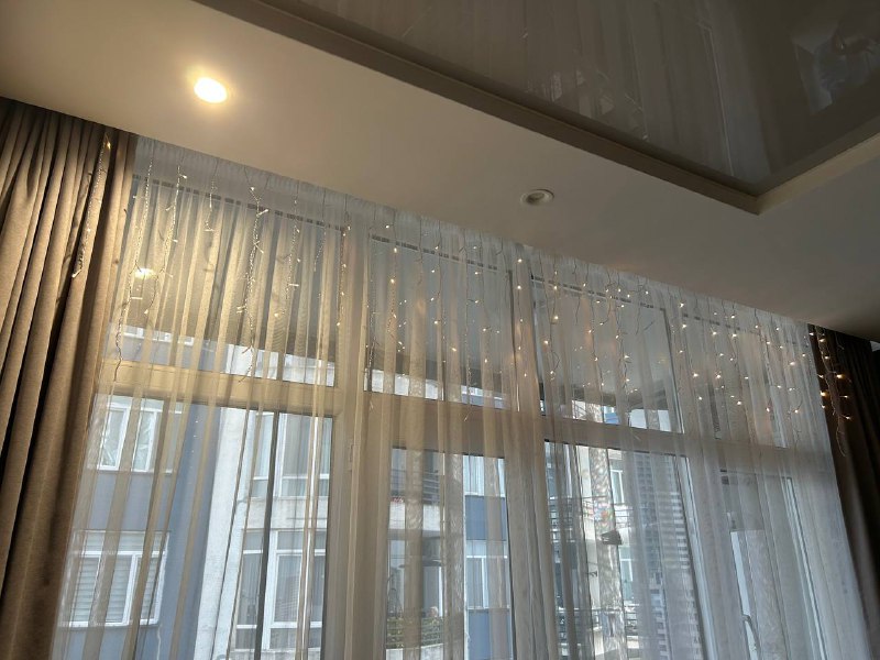 Елка, гирлянда на окно 2