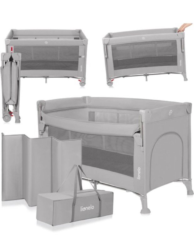 Складная кроватка манеж голубого цвета