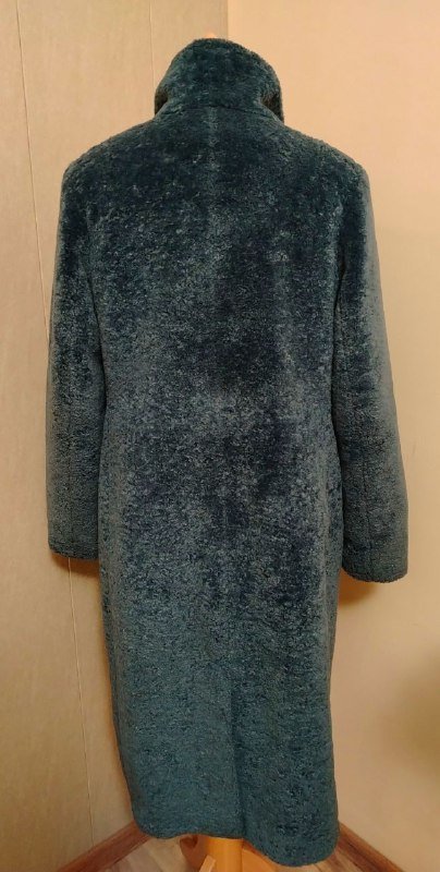 Шуба из эко-меха бирюзовая, размер XS 2