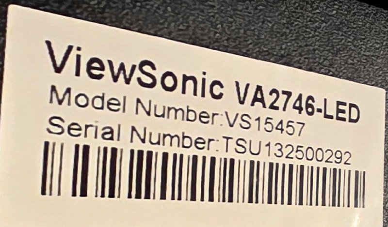 Монитор ViewSonic VA2740F 27 дюймов с переходником HDMI 3