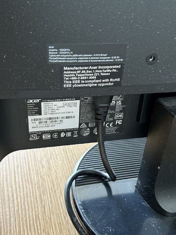 Dell E2722HS, Acer K242HYL, адаптер USB Type-C 9
