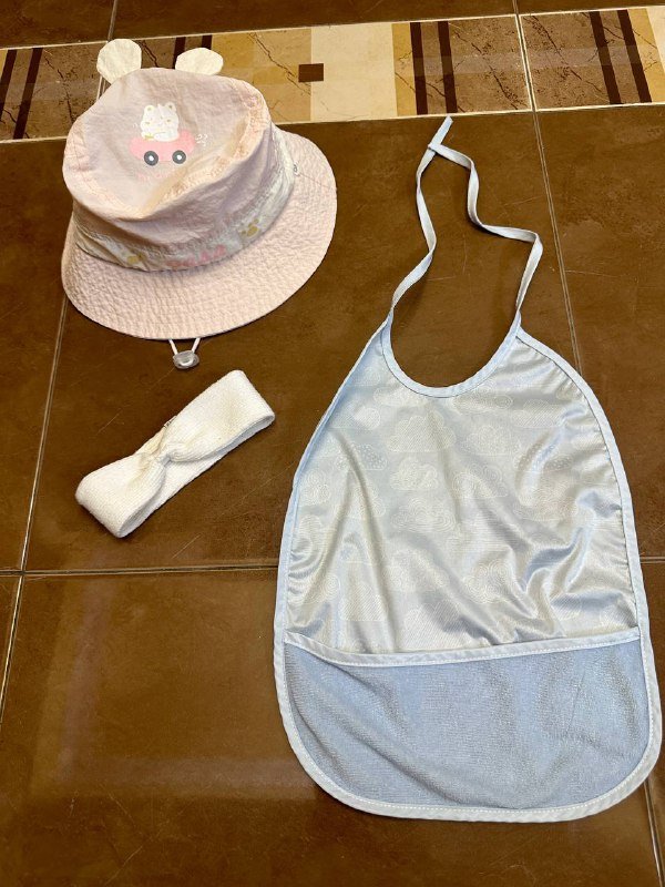 Панама, слюнявчик, повязка на голову для девочки