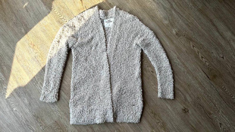 Куртка джинсовая, кардиган Hollister, юбка, кофта, серьги, лонгслив, пиджак, пальто, жилетка, крем 2