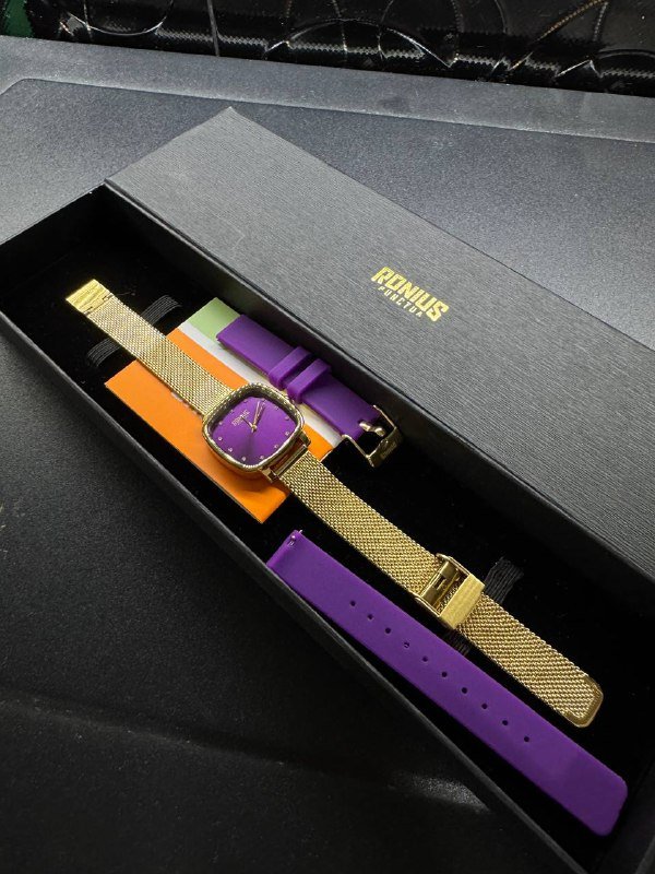 Часы Ronius с двумя ремешками новые 3