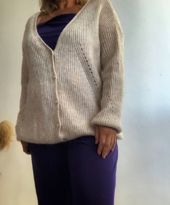 Уютный кардиган из мохера и шерсти 2