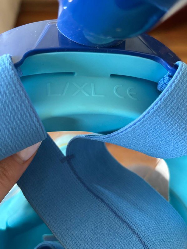 Маски для снорклинга б/у голубая L/XL, черная S/M 4