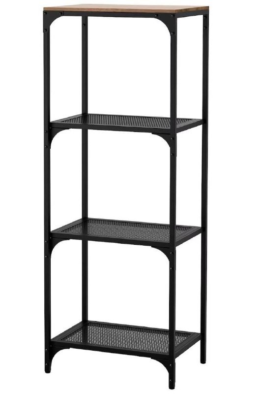 Стеллаж икеа металл и дерево 6