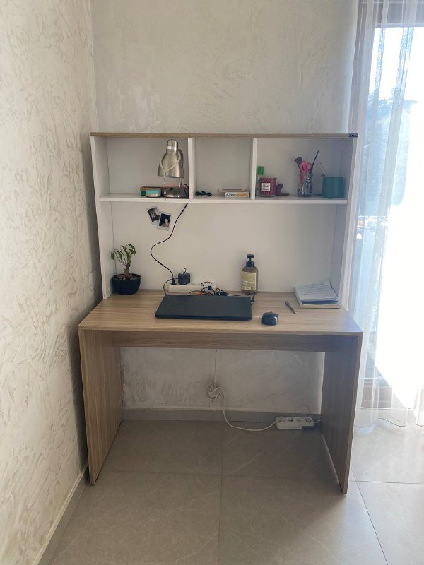 Комплект уличный, рабочие столы, напольная лампа, этажерка, стойка для одежды 4