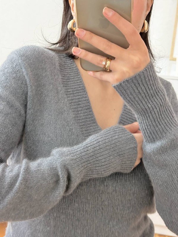 Женский свитер ZARA кашемир и шелк M 4