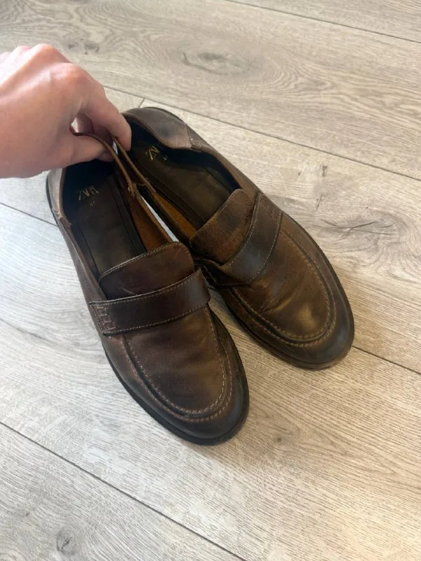 Кожаные лоферы Zara 1