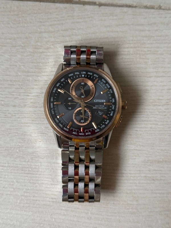 Часы Citizen Eco-Drive Radio Controlled World Time Men's Watch AT8116-65E