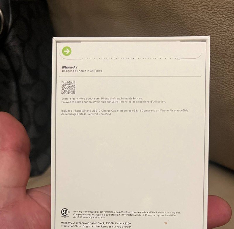 iPhone 17 Air black 256gb 2