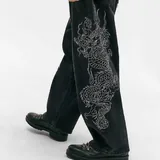 Ed Hardy x Urban Outfitters Dragon Embroidered Jeans 2