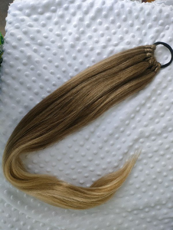 Искусственный хвост блонд-амбре 80 см 2