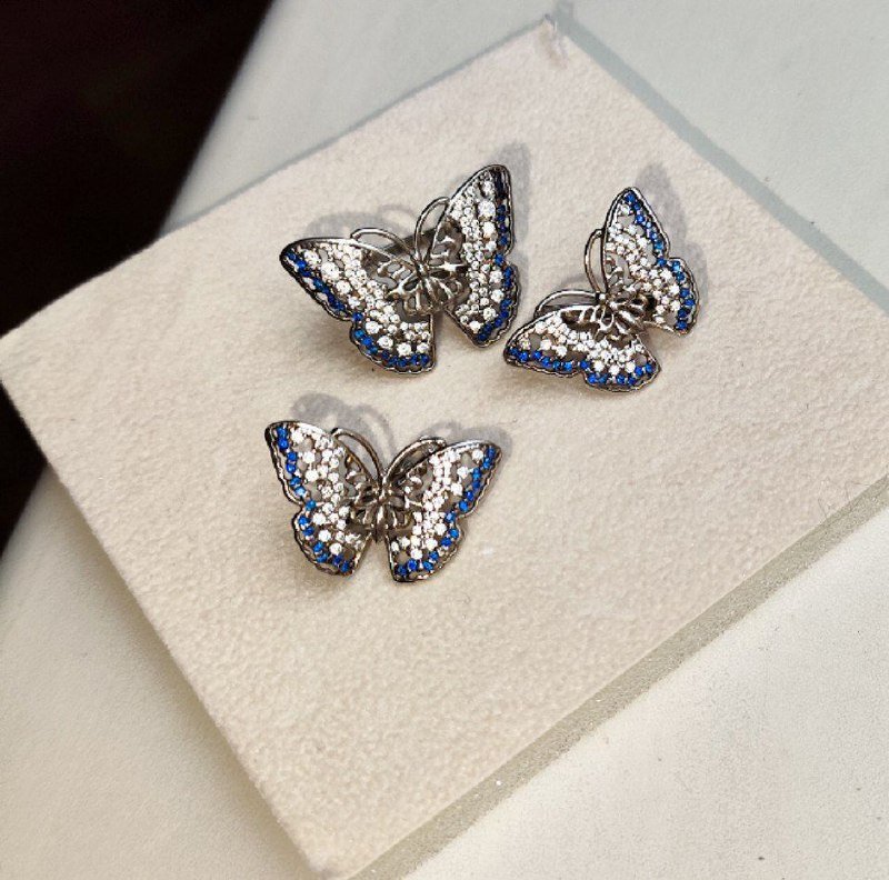 Винтажные подвески сердце из муранского стекла, набор бабочка из серебра, вязаная кофта с пайетками 4