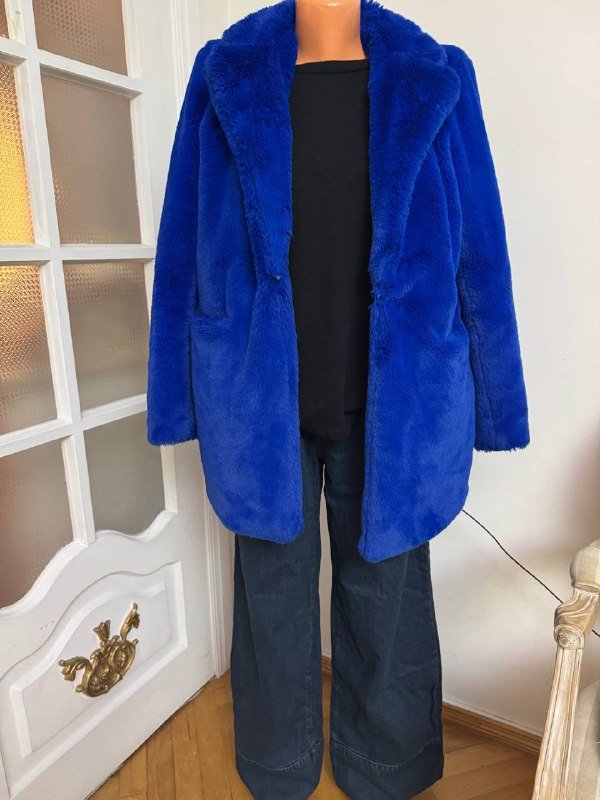 Синяя женская куртка из полиэстера, размер M 2