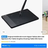 Графический планшет Huion USB Pen Tablet 5