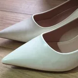 Белые туфли на каблуке 4