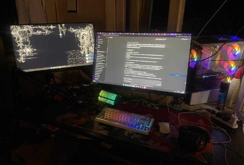 Мониторы Acer Nitro, Philips, клавиатура, мышка, микрофон, наушники 3