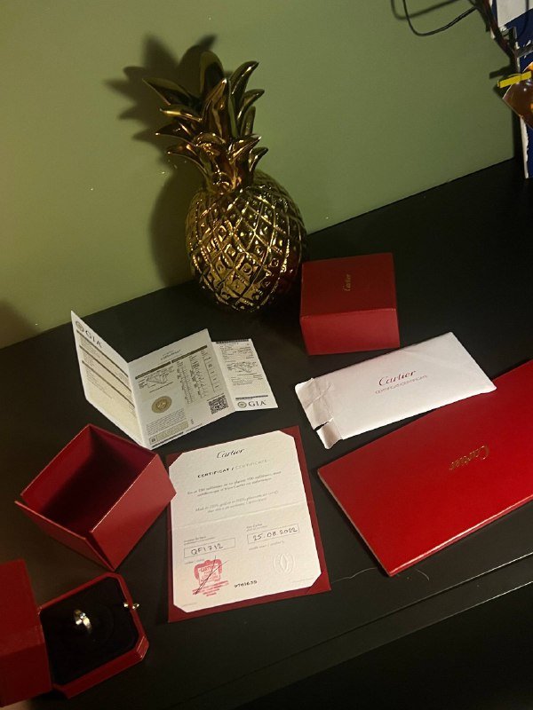 Кольцо Cartier Love Solitaire 0.23ct розовое золото, размер 17,5 6