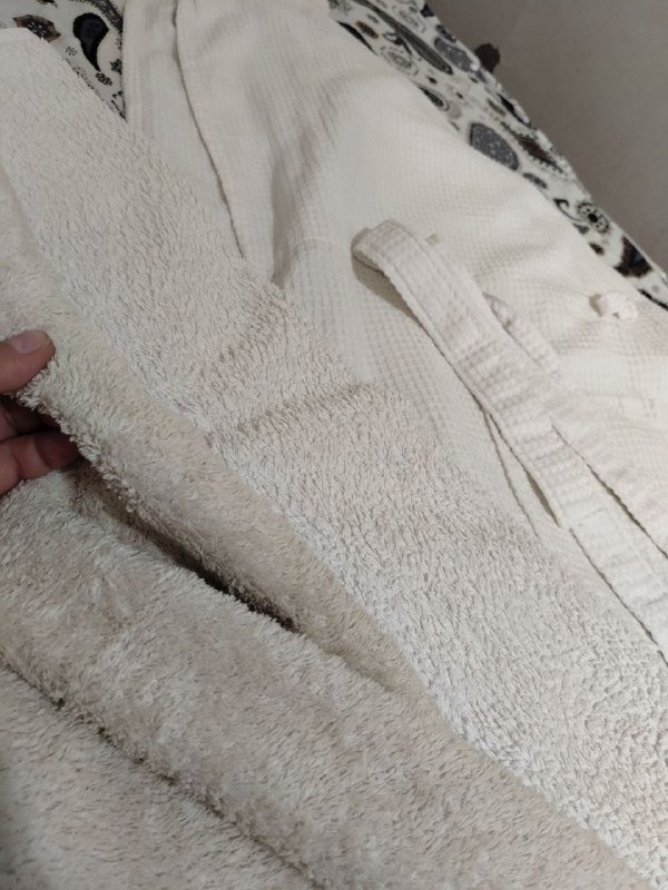 Два банных полотенца и вафельный халат с органайзерами 2