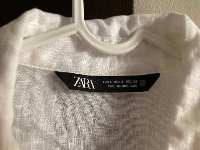 Рубашка Zara лен размер S 2