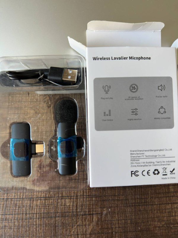 Петличный беспроводной микрофон USB-C новый