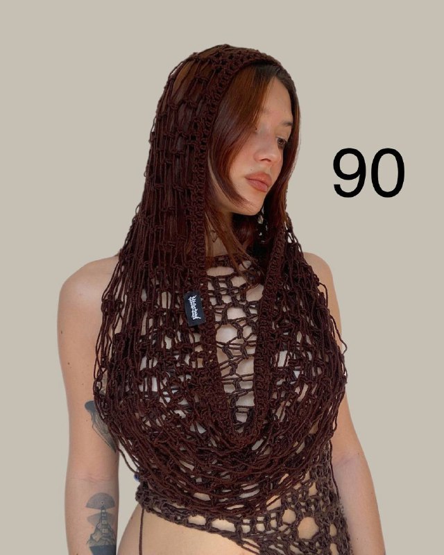 Various crochet clothing items, tops 7