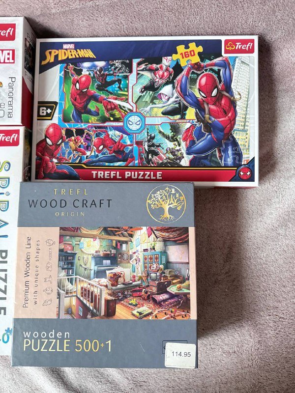 4 пазла деревянный, спиральный, детский, панорама