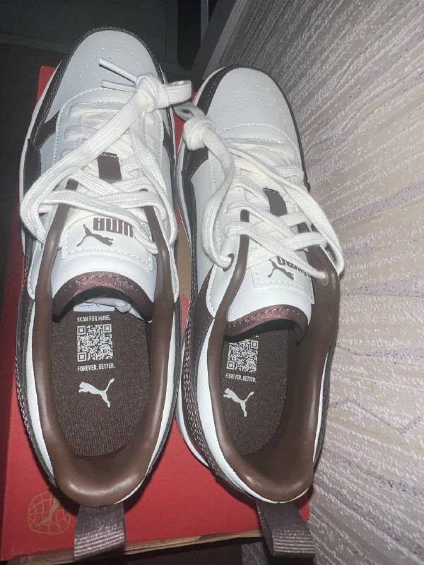 Новые кеды Puma с коробкой цвет шоколад 5