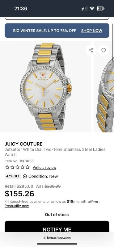 Женские часы Juicy Couture Timepieces