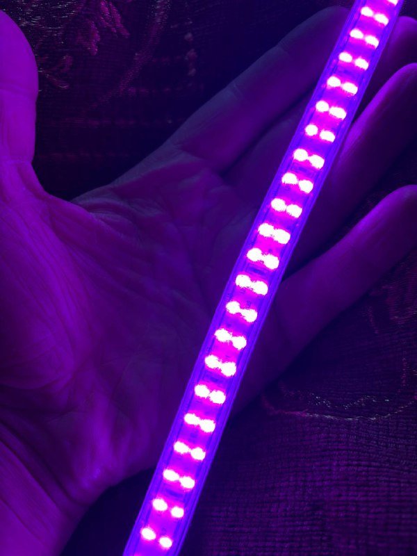 Неоновая фиолетовая лента освещения 17 метров 2