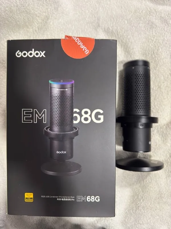 Микрофон Godox EM68G, наушники HyperX Cloud Stinger 2 1