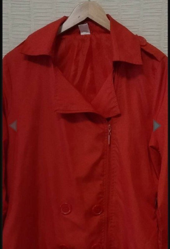 Яркий красный плащ La Redoute, размер 48/50 3