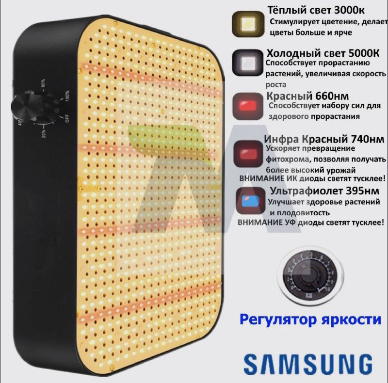 Гроубокс с LED лампами и системой питания 3