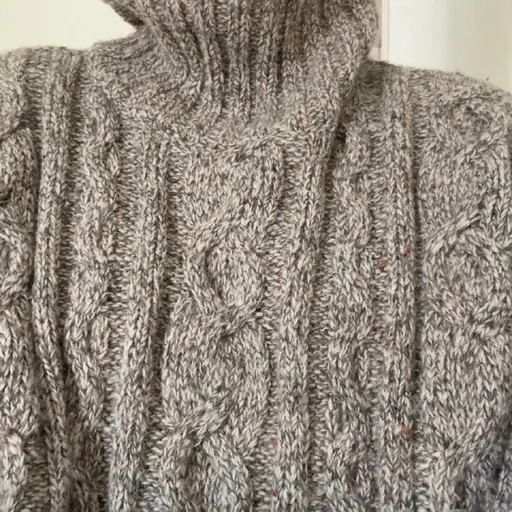 Свитер шерстяной серый oversize