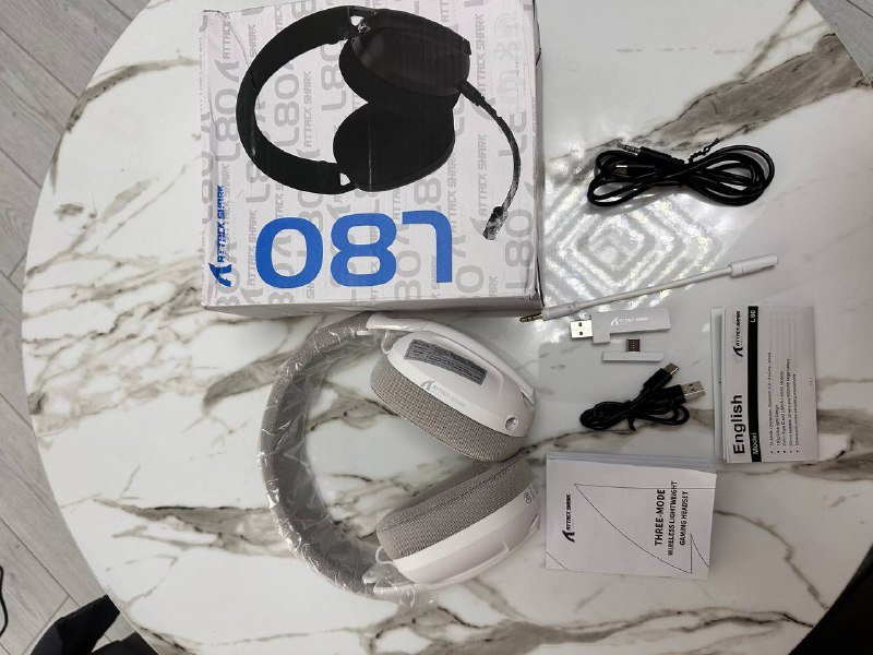 Беспроводные игровые наушники Attack Shark L80 White