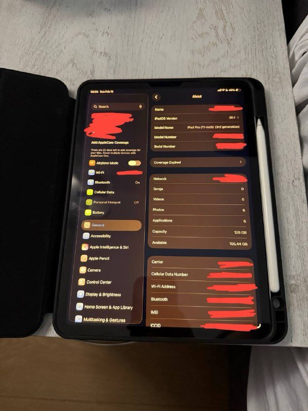 iPad Pro 11 M1 128gb, Apple Pencil