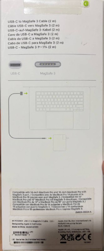 Кабель Apple USB-C to MagSafe 3 A2363 2м 2